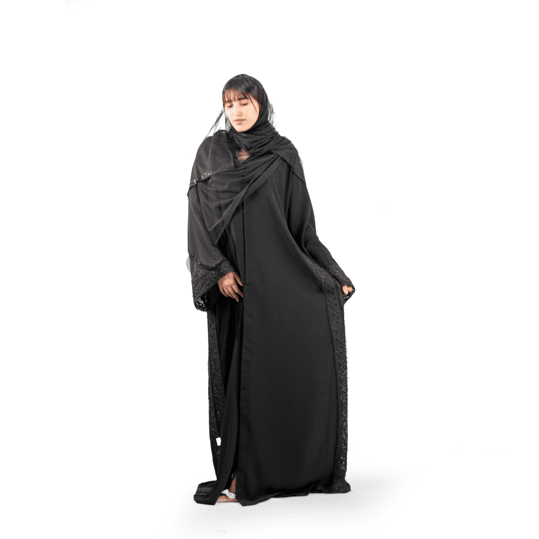 Light embroidered abaya (2)