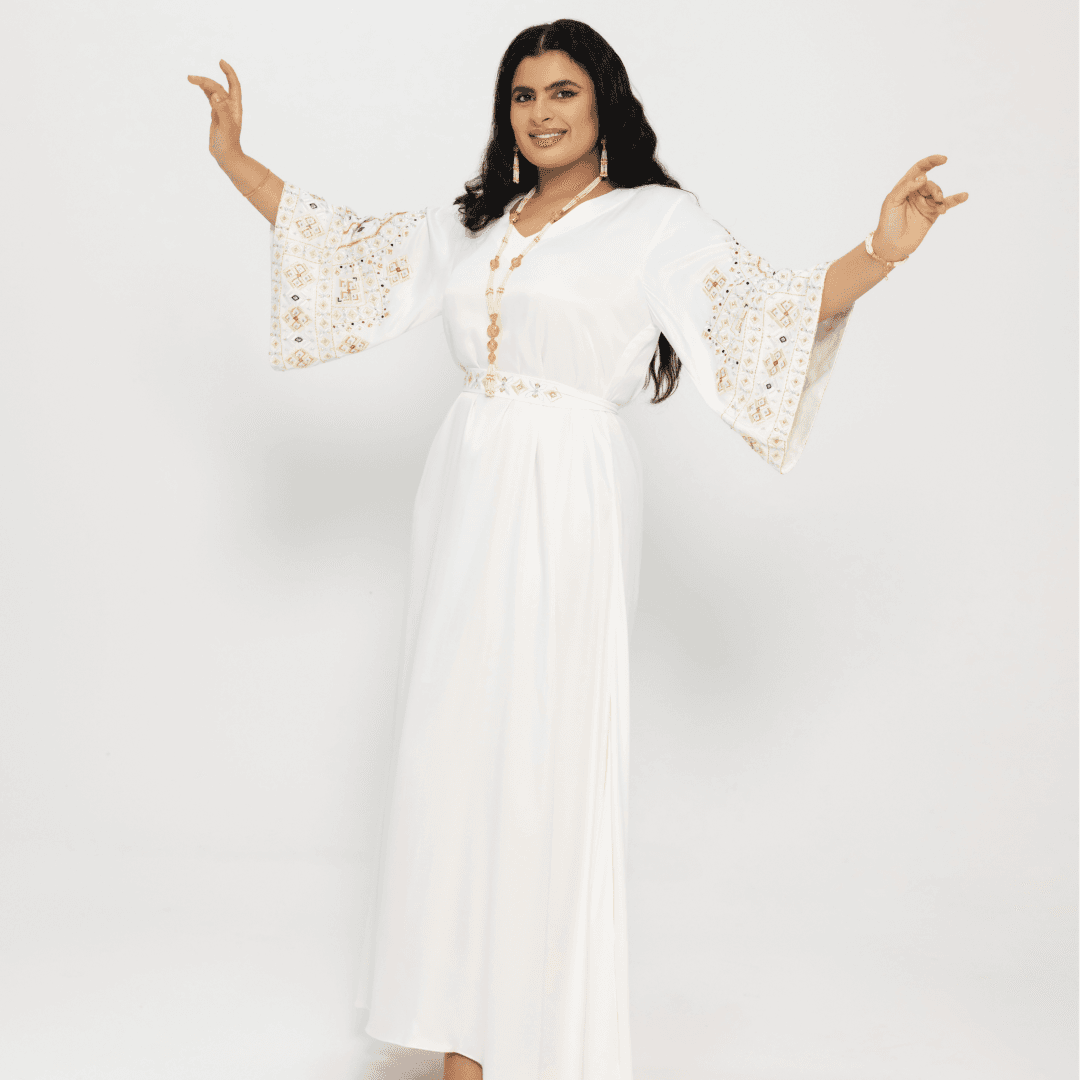 White cotton dress
